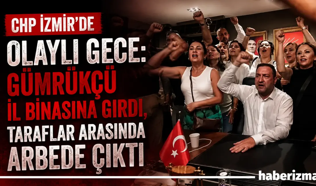 İzmir’de, il başkanlığı görevinden alınan Çağatay Güç’ün il binasında sürdürdüğü