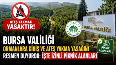 Bursa Valiliği, yaz sıcaklarının artmasıyla birlikte oluşabilecek orman yangını riskine
