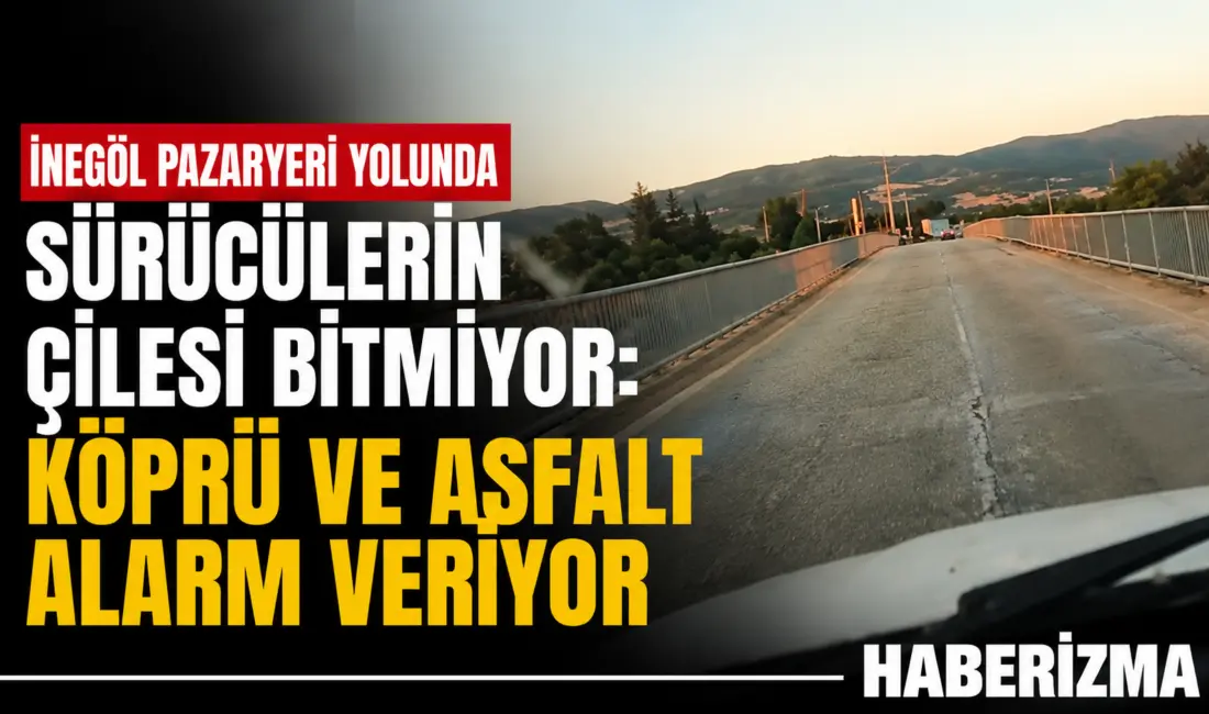 Bursa ve Bilecik sınırındaki İnegöl Pazaryeri bağlantı yolunda artan fabrika
