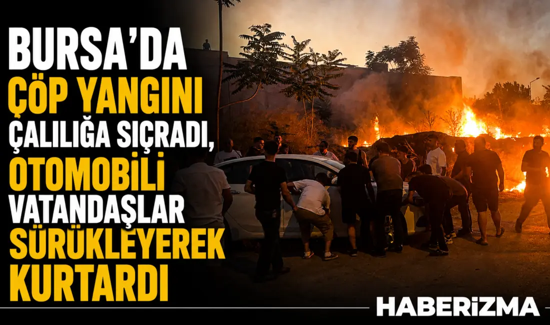 Bursa’da boş bir arsada çıkan yangın, kısa süreli paniğe neden