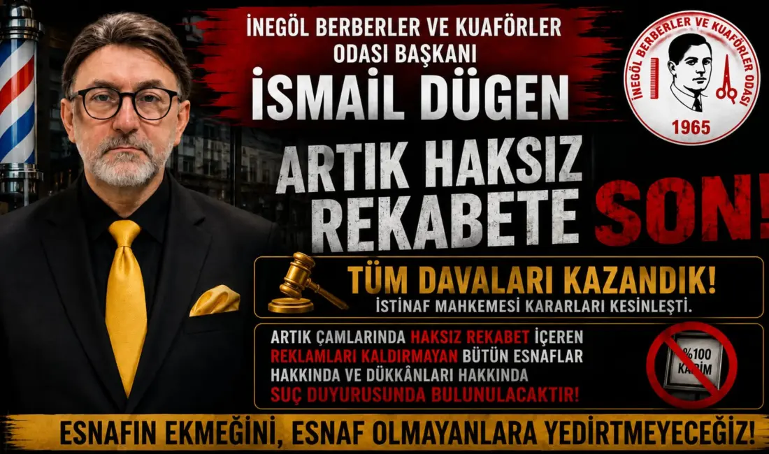 İnegöl Berberler ve Kuaförler  Odası Başkanı İsmail Dügen  Berber ve