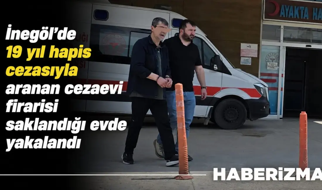 Bursa’nın İnegöl ilçesinde hakkında kesinleşmiş 19 yıl hapis cezası bulunan