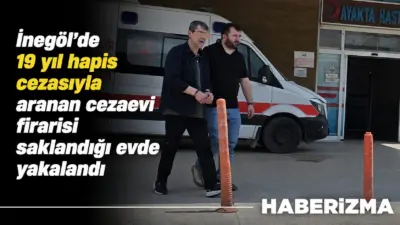 Bursa’nın İnegöl ilçesinde hakkında kesinleşmiş 19 yıl hapis cezası bulunan
