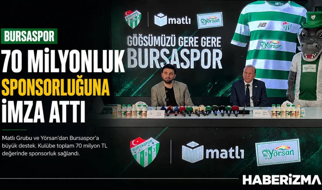 Bursaspor, 2026-2027 sezonunu kapsayan ve yıllık 70 milyonluk getirisi olan