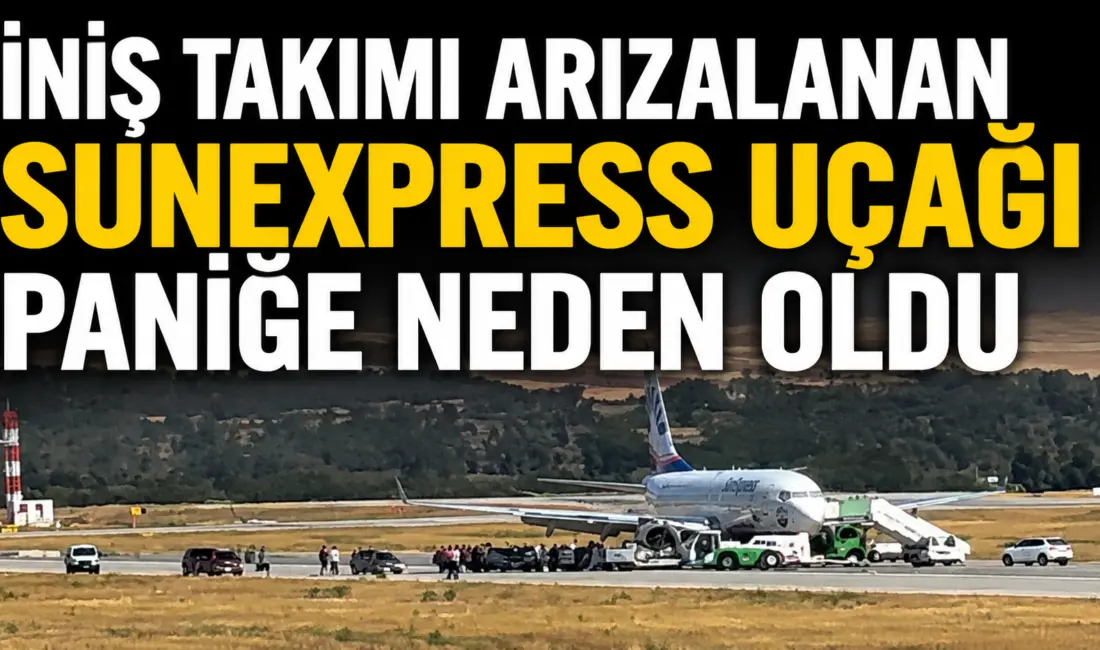 Gaziantep Havalimanı’na iniş yapmak üzere olan SunExpress’e ait yolcu uçağının