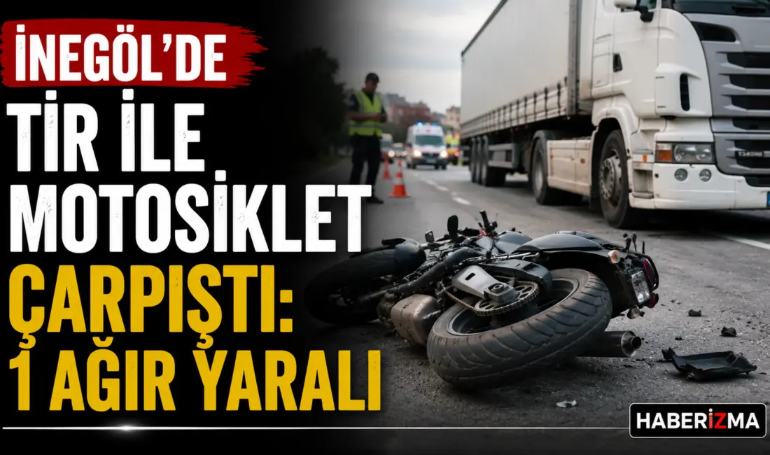 Bursa’nın İnegöl ilçesinde meydana gelen trafik kazasında tır ile çarpışan