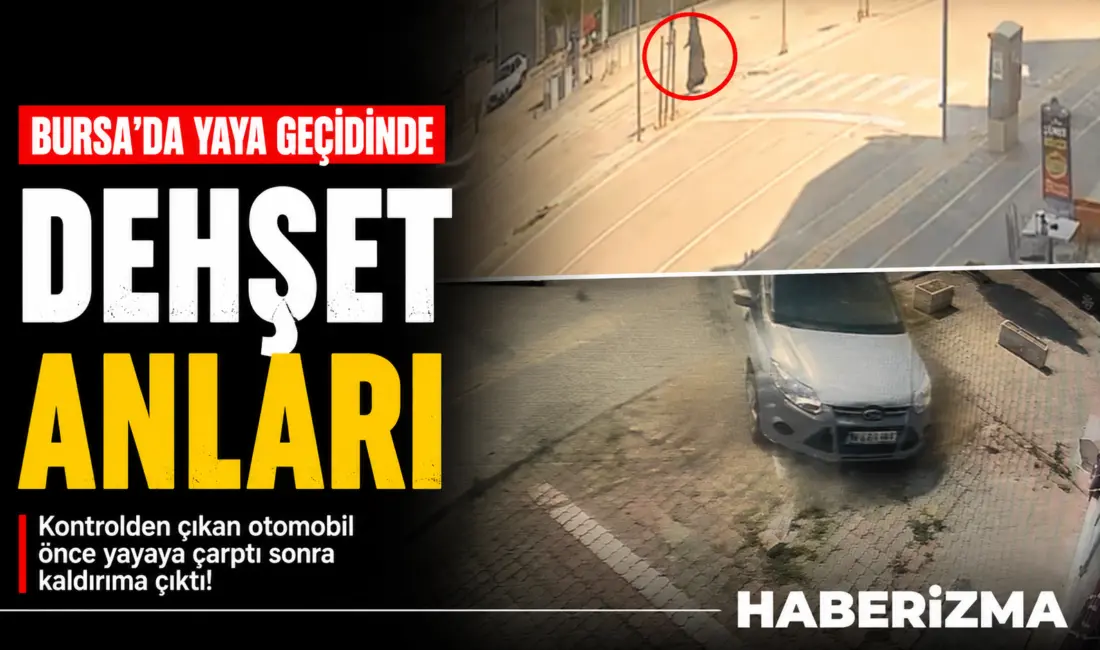 Bursa’nın Gürsu ilçesinde yaya geçidinden karşıya geçmeye çalışan kadın, hızla