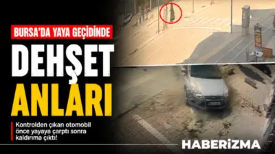 Bursa’nın Gürsu ilçesinde yaya geçidinden karşıya geçmeye çalışan kadın, hızla