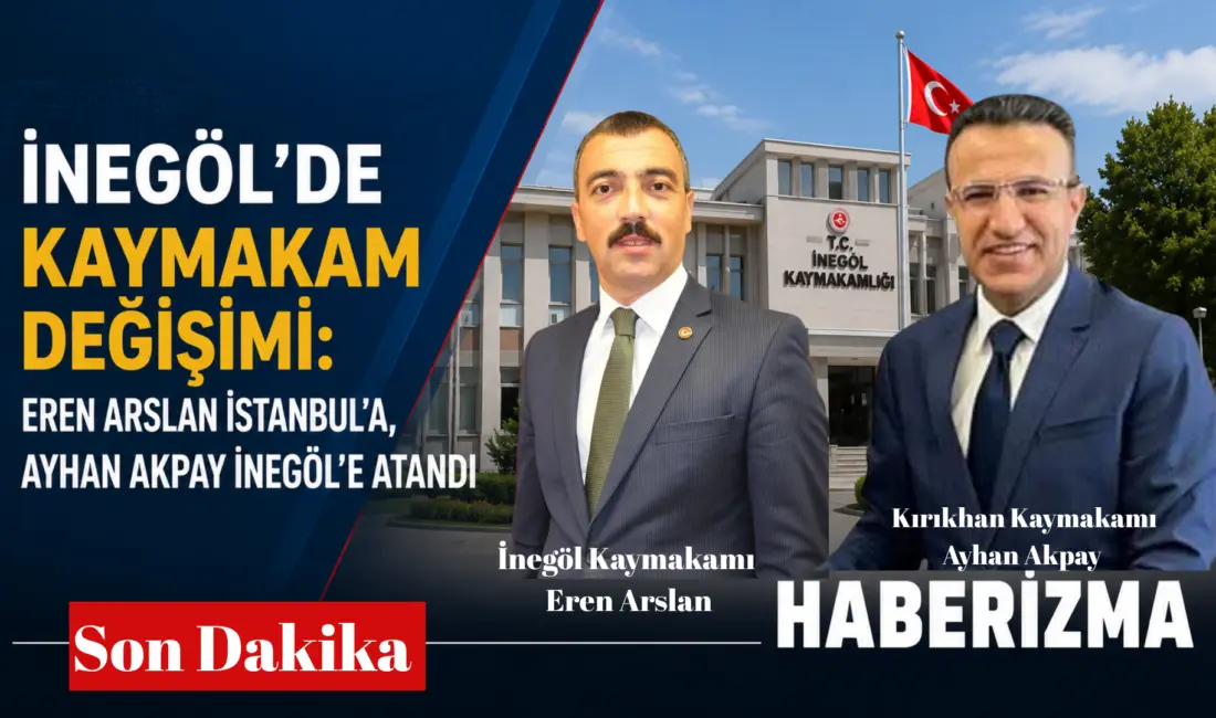 2021 yılından bu yana İnegöl Kaymakamlığı görevini başarıyla yürüten Eren