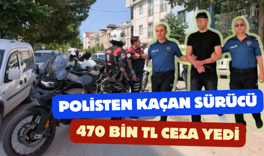 Bursa’nın İnegöl ilçesinde polisin dur ihtarına uymayan motosiklet sürücüsü, motosikletini