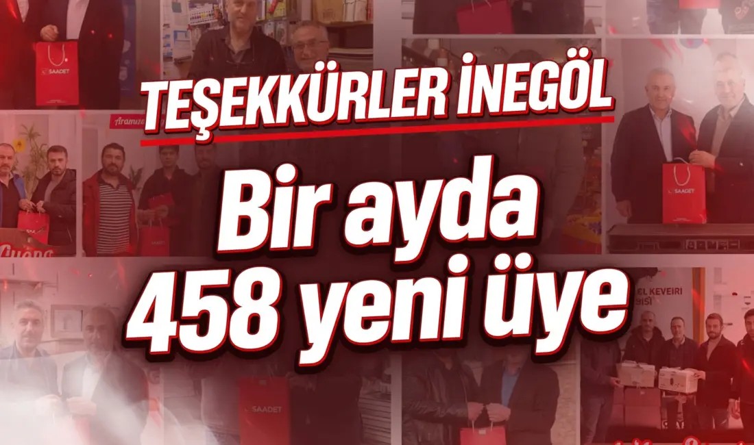 Saadet Partisi’nin Türkiye genelinde başlattığı üyelik kampanyası, İnegöl’de de dikkat