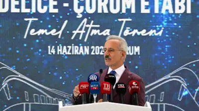 Ulaştırma ve Altyapı Bakanı Abdulkadir Uraloğlu, Ankara-Kırıkkale-Çorum-Samsun Hızlı Tren Hattı’nda