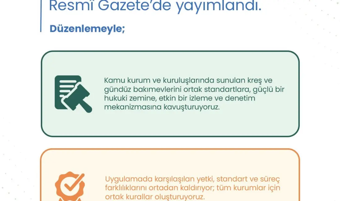 Aile ve Sosyal Hizmetler Bakanı Mahinur Özdemir Göktaş, yürürlüğe giren