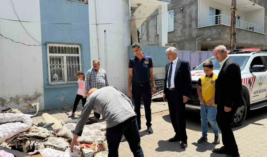 Adıyaman’ın Kahta Belediye Başkanı Mehmet Can Hallaç, Hürriyet Mahallesi’nde çıkan