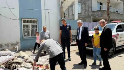 Adıyaman’ın Kahta Belediye Başkanı Mehmet Can Hallaç, Hürriyet Mahallesi’nde çıkan
