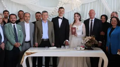 DENİZLİ (İHA) – Denizli’ni Babadağ ilçesi anlamlı bir nikah törenine
