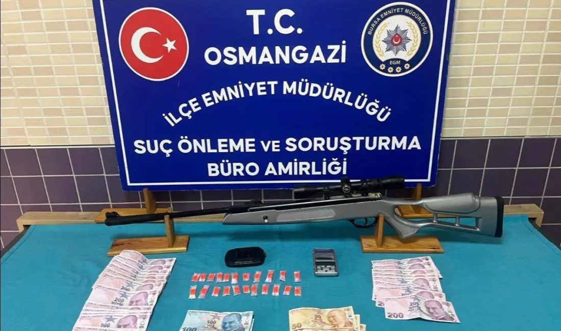 Bursa’da düzenlenen operasyonda uyuşturucu ticareti yaptığı değerlendirilen şüpheliler ile haklarında