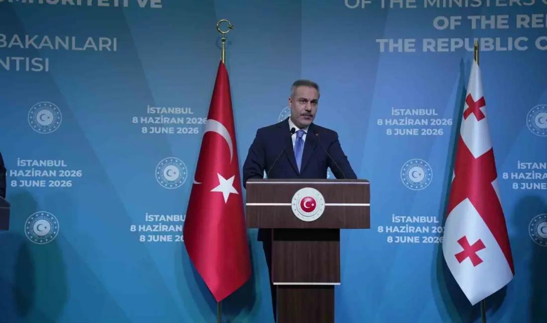 Türkiye-Azerbaycan-Gürcistan Üçlü Dışişleri Bakanları Toplantısında konuşan Dışişleri Bakanı Hakan Fidan,