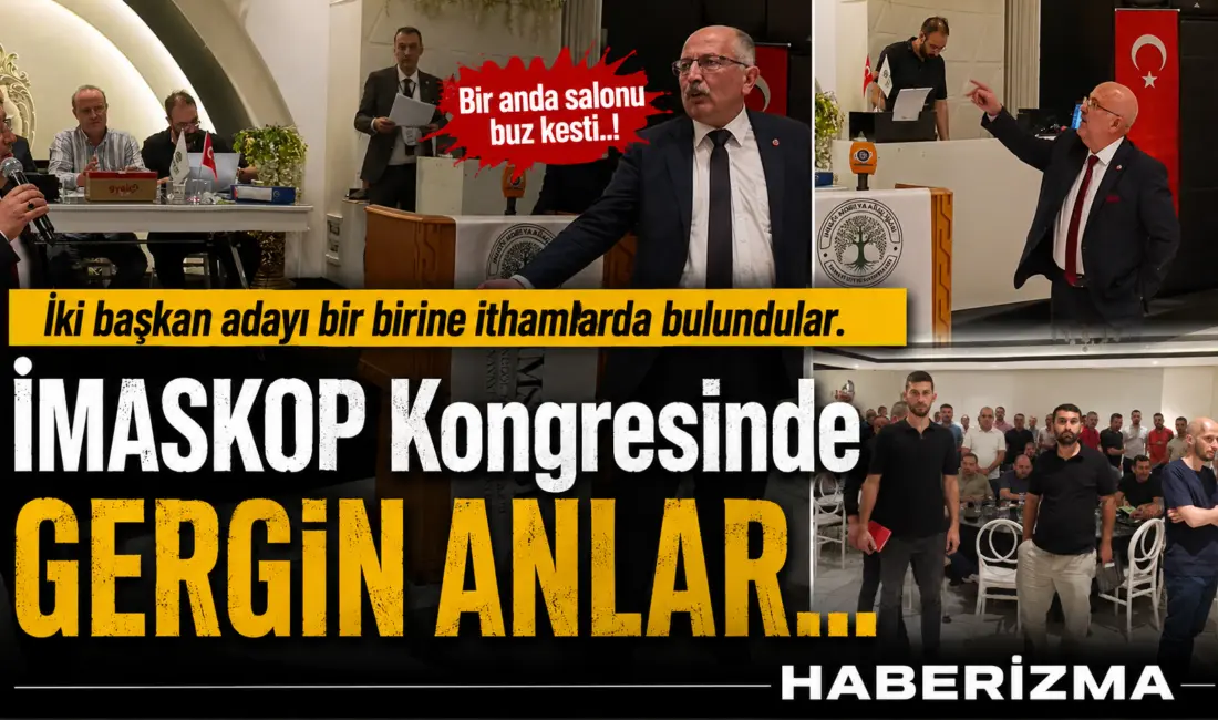 İMASKOP KONGRESİNDE GERGİN ANLAR.. İMASKOP’ta seçimli mali kongre de seçimler