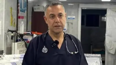 Gazze’de İsrail’in alıkoyduğu Kamal Adwan Hastanesi Müdürü Doktor Hussam Abu