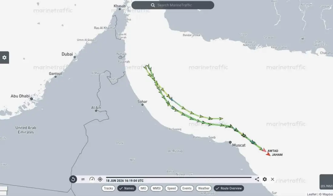 Uluslararası deniz trafiğinin takip edildiği MarineTraffic platformu yetkilileri, iki aydan