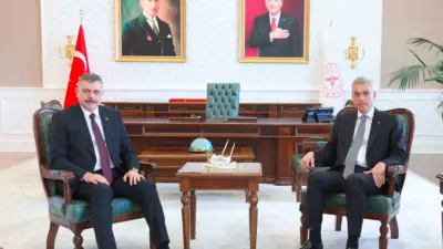 İçişleri Bakanı Mustafa Çiftçi, Sağlık Bakanı Kemal Memişoğlu’na gerçekleştirdiği ziyarete