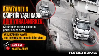 Bursa’da kamyonetin çarptığı yaşlı kadın ağır yaralanırken, korku dolu kaza