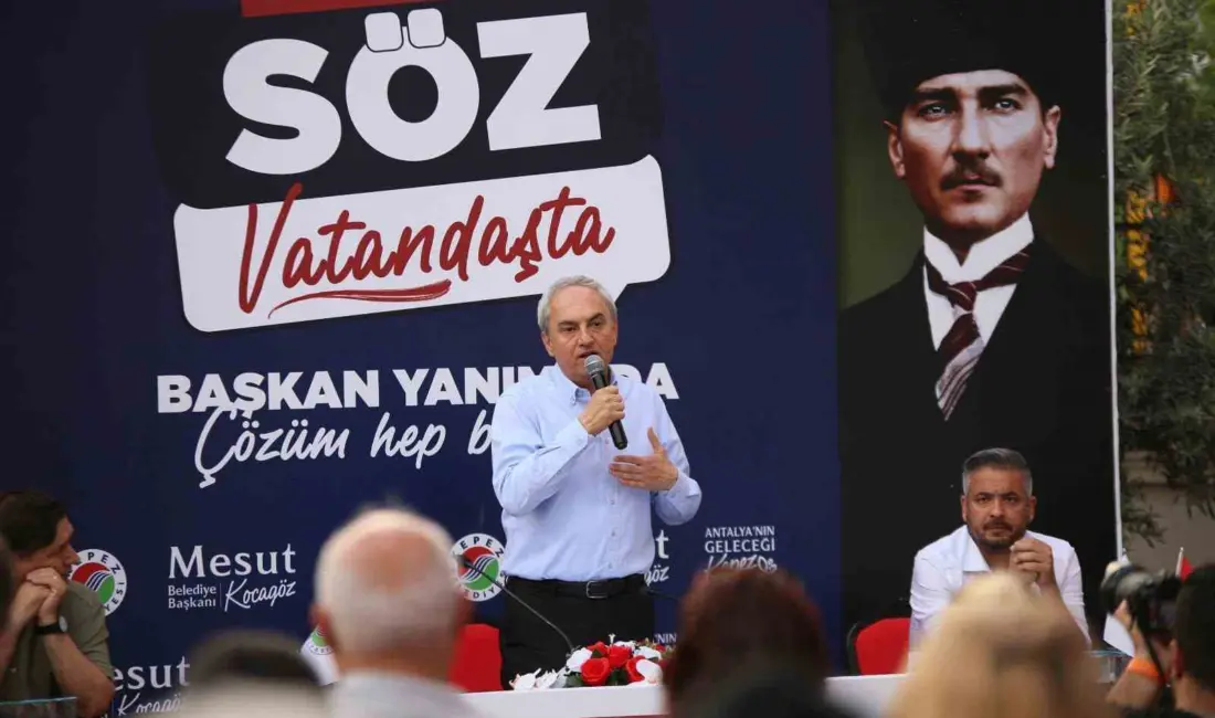 Kepez Belediye Başkanı Mesut Kocagöz, ‘Söz Vatandaşta’ etkinliğinde Esentepe Mahallesi’nde