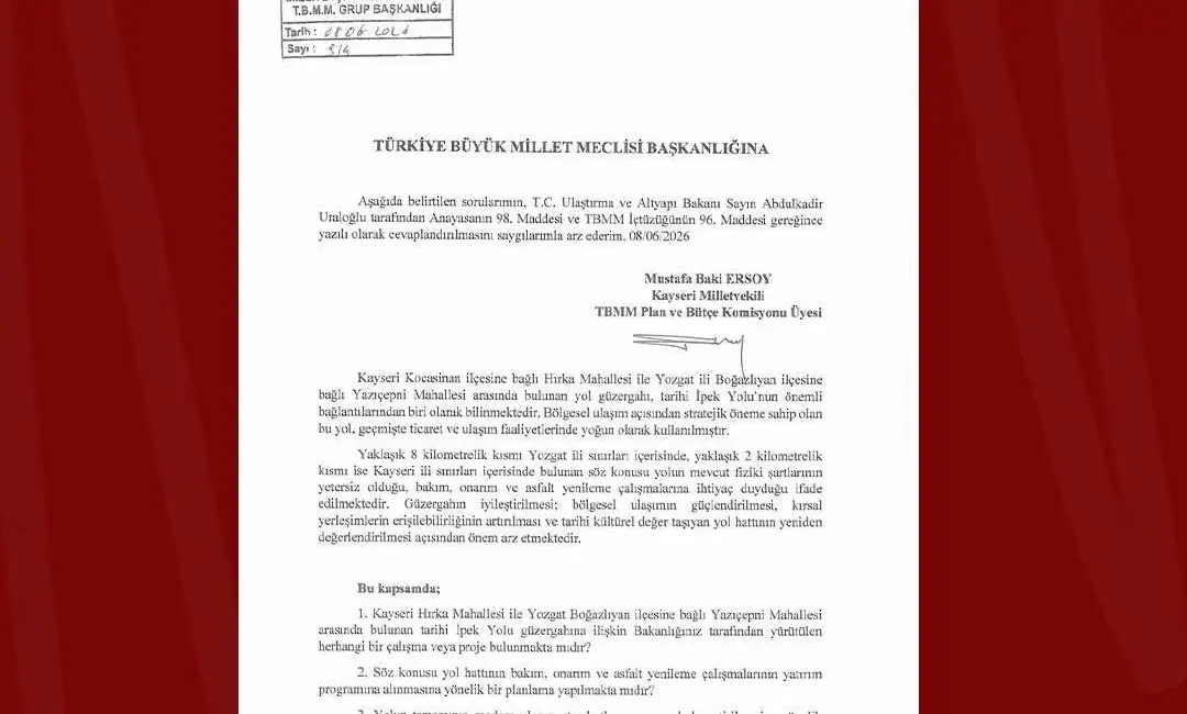 Milliyetçi Hareket Partisi (MHP) Kayseri Milletvekili Baki Ersoy; Kocasinan ilçesine