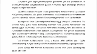 Milli Güvenlik Kurulu Genel Sekreterliği tarafından düzenlenen konferansların açılışı, yarın