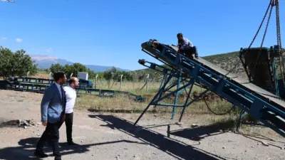 Tavas Belediyesi tarafından öz kaynaklarla kurulan Taş Kırma, Kum, Mıcır