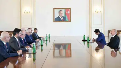 TBMM Başkanı Numan Kurtulmuş, Azerbaycan Cumhurbaşkanı İlham Aliyev tarafından kabul