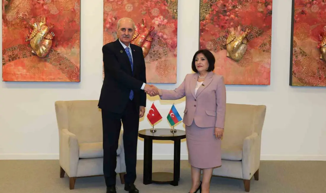 TBMM Başkanı Numan Kurtulmuş, Bakü’de Azerbaycan Milli Meclisi Başkanı Sahiba