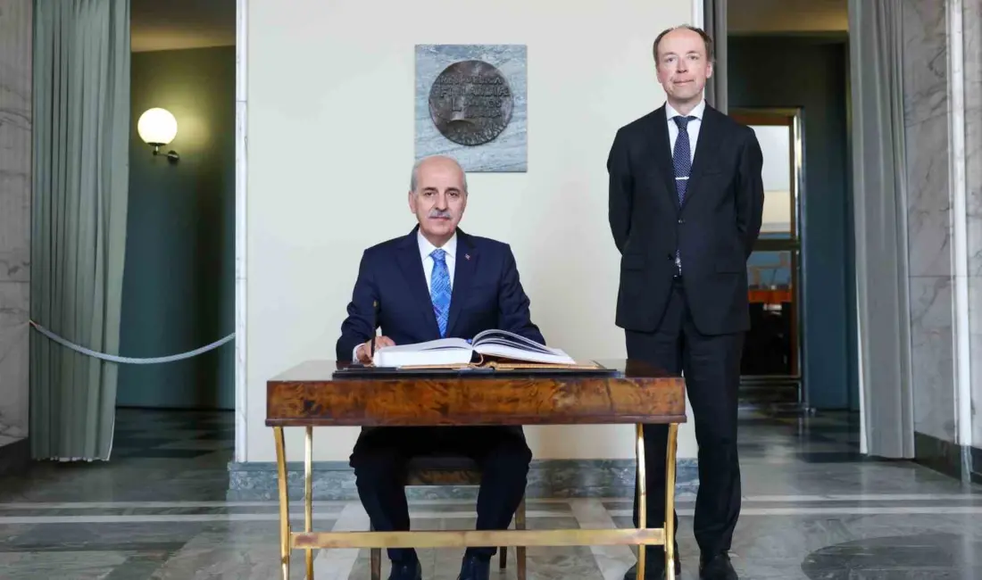 TBMM Başkanı Numan Kurtulmuş, resmi ziyaret gerçekleştirdiği Helsinki’de Finlandiya Parlamentosu