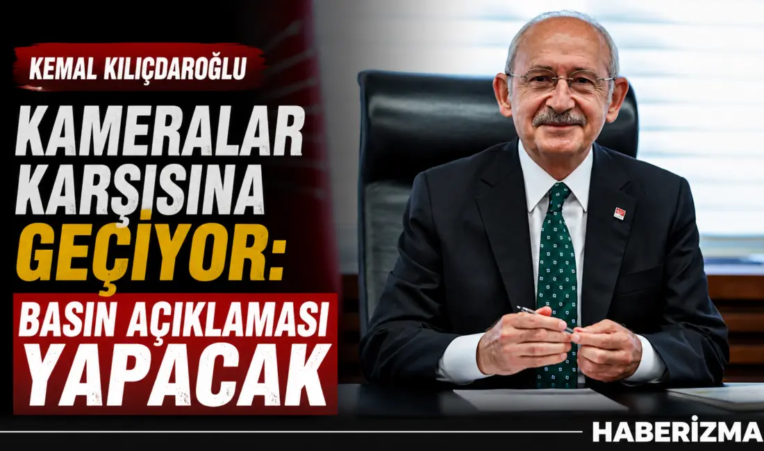 Cumhuriyet Halk Partisi Genel Başkanı Kemal Kılıçdaroğlu, bugün saat 15.00’te