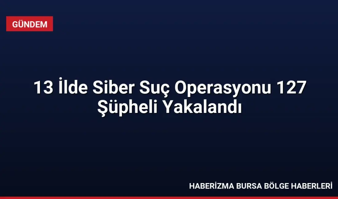 Emniyet Genel Müdürlüğü tarafından 13 ilde düzenlenen siber suç operasyonlarında