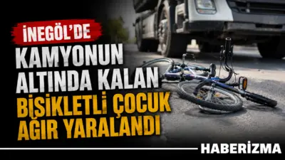 Bursa’nın İnegöl ilçesinde meydana gelen kazada kamyonun üzerinden geçtiği bisikletli