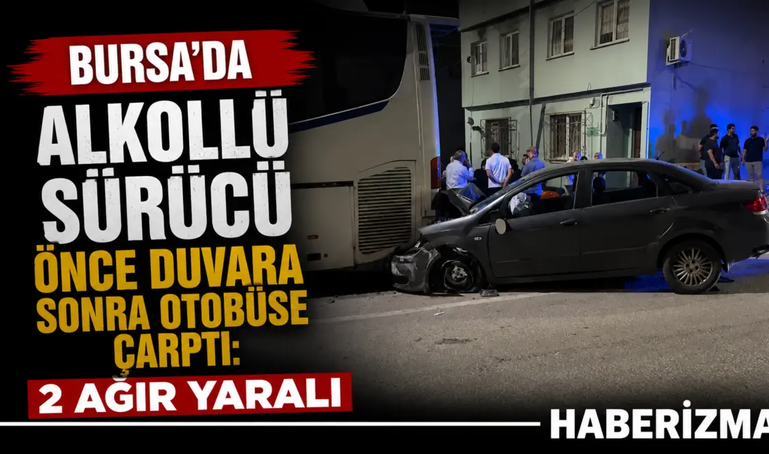 Bursa’nın Yıldırım ilçesinde alkollü olduğu öğrenilen sürücünün direksiyon hakimiyetini kaybettiği