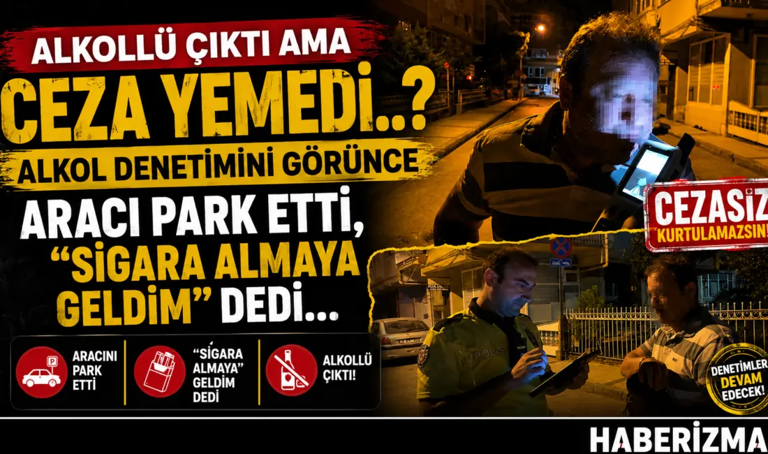 Bursa’da alkol denetimi yapan ekipler, uygulama noktasının 50 metre gerisinde