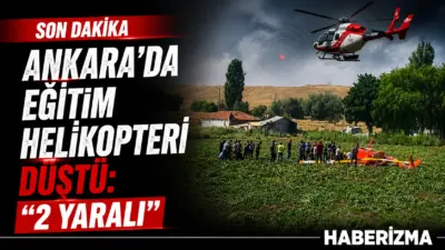 Ankara Temelli’de R44 tipi bir eğitim helikopterinin düşmesi sonucu 2