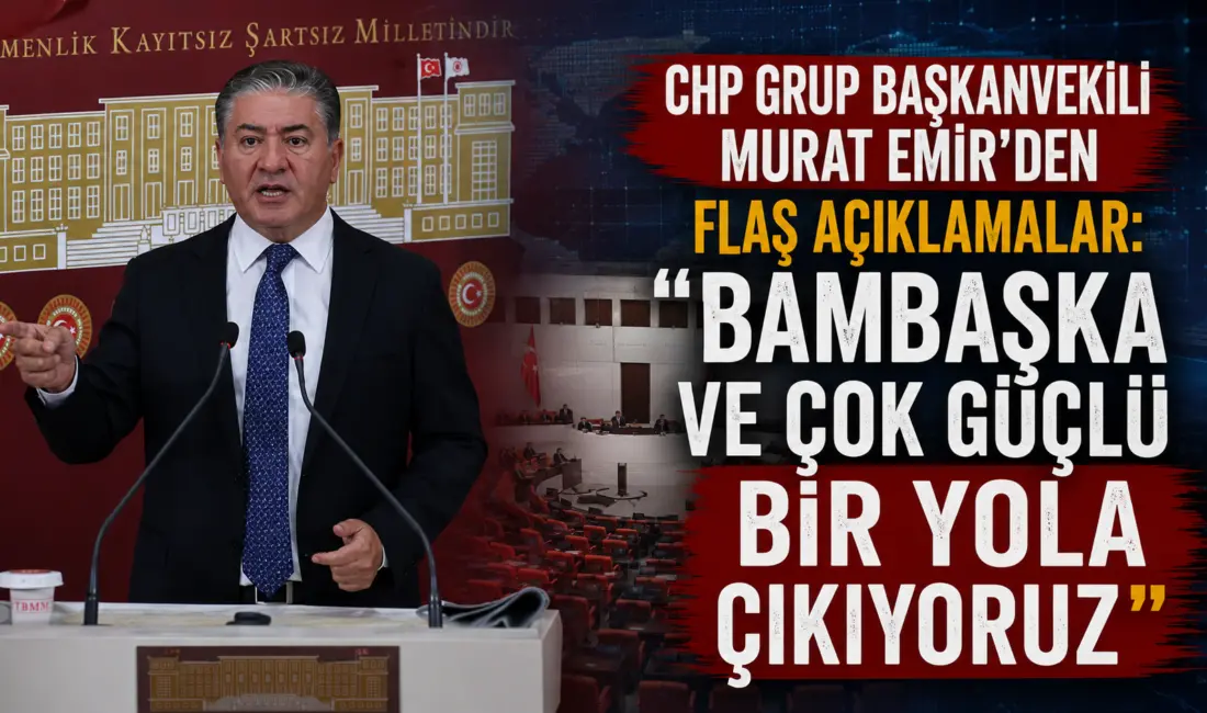 CHP Grup Başkanvekili Murat Emir, TBMM'de düzenlediği basın toplantısında gündeme