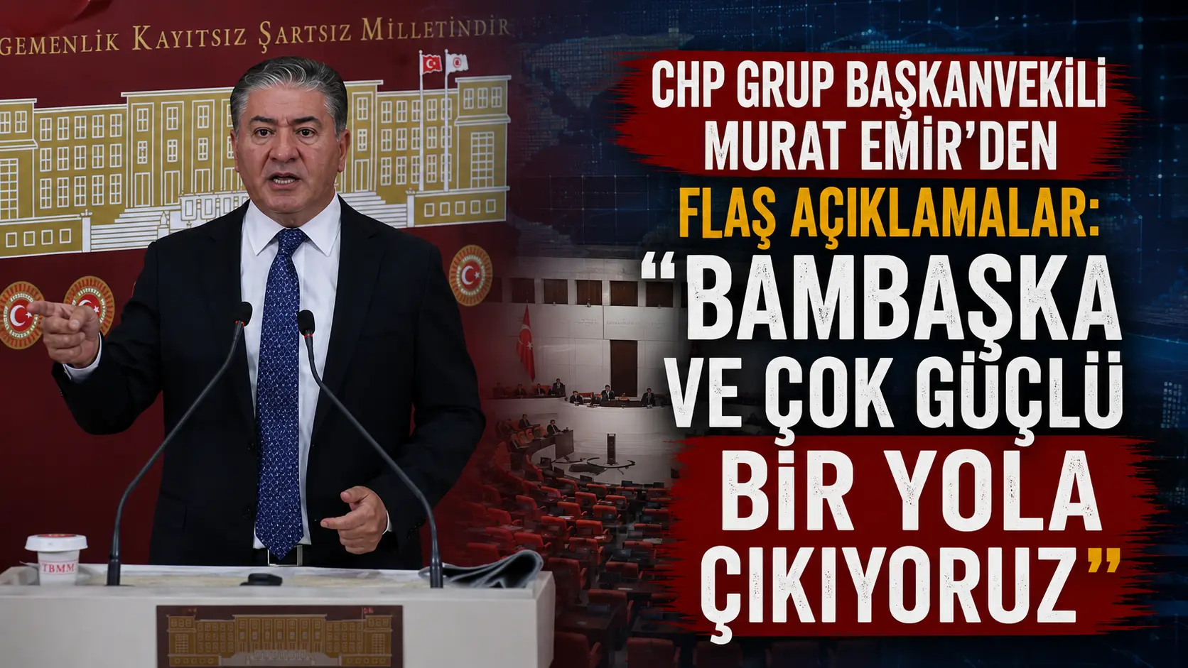 CHP Grup Başkanvekili Murat Emir, TBMM'de düzenlediği basın toplantısında gündeme