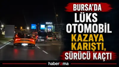 Bursa’da makas atarak ilerleyen lüks araç, başka bir araca çarptıktan