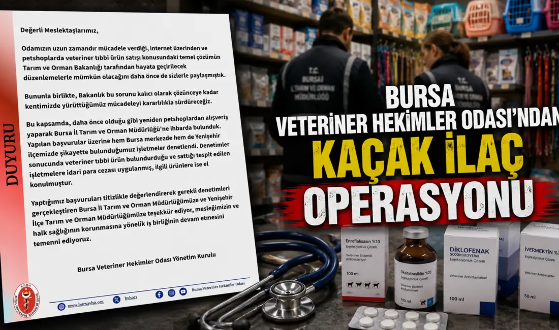 Bursa Veteriner Hekimler Odası (BVHO), internet ortamında ve petshoplarda yetkisiz