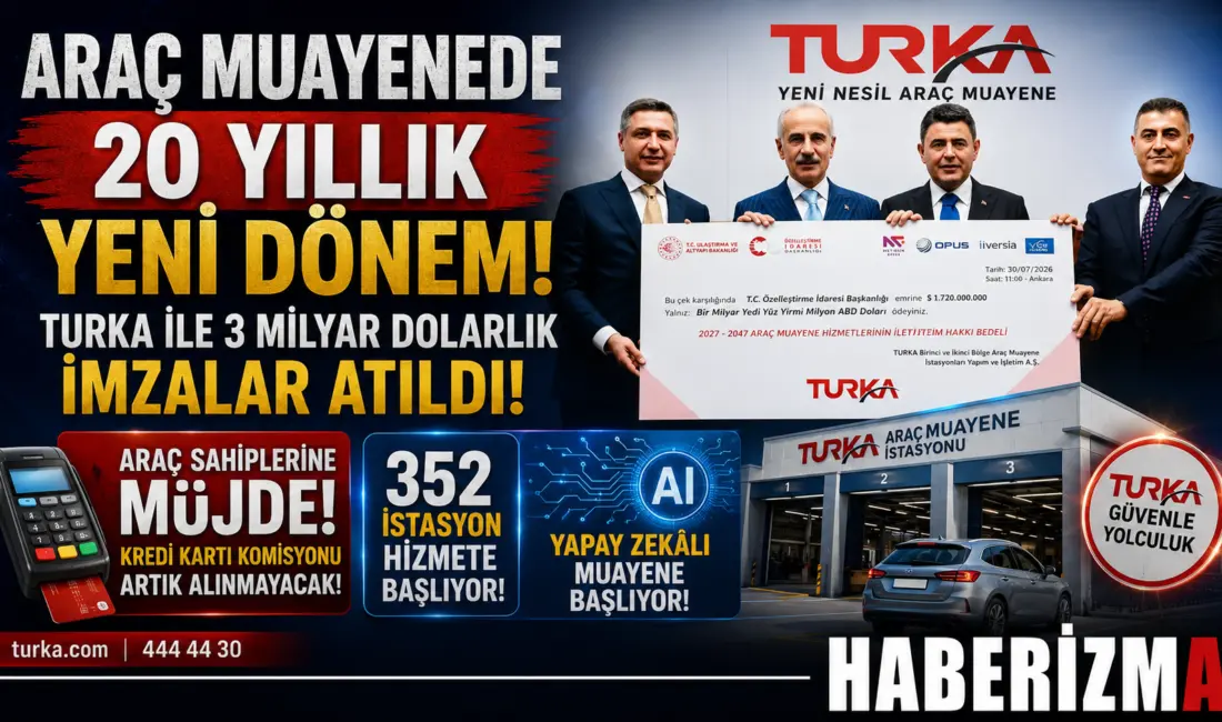 Türkiye genelinde araç muayene istasyonlarının yapımı, bakımı ve işletilmesini kapsayan