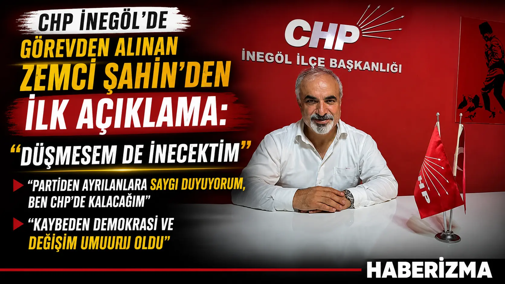 CHP Bursa İl Başkanlığı tarafından İnegöl İlçe Yönetimi’nin görevden alınmasının