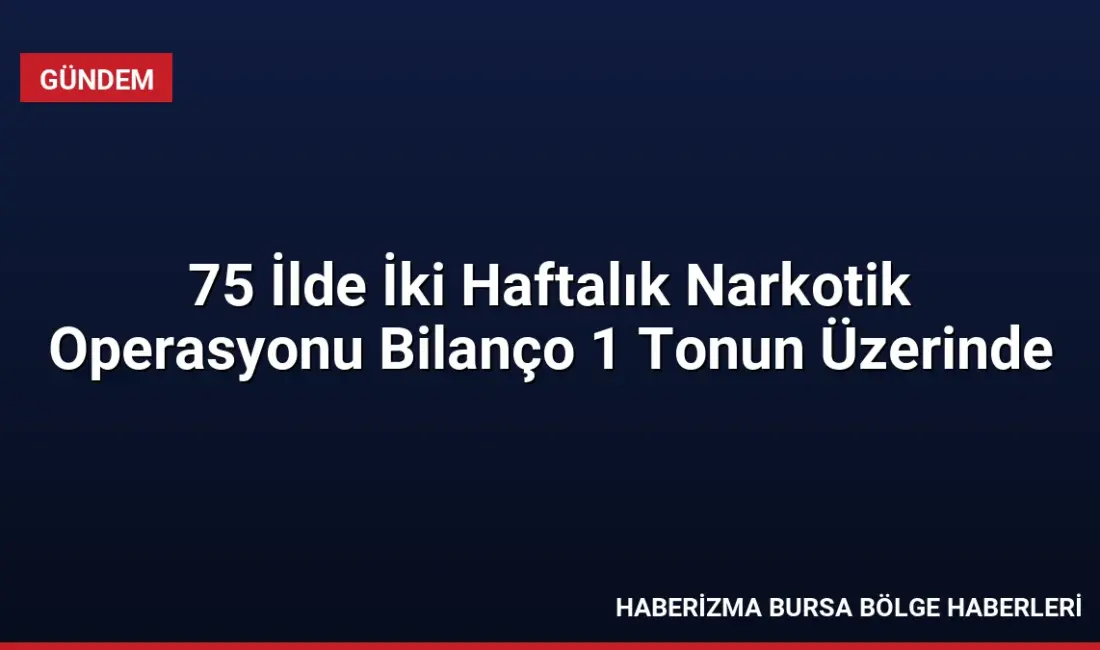 75 ilde iki hafta süren operasyonlarda 1 tonu aşkın uyuşturucu