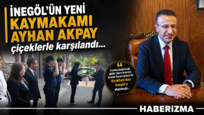 Cumhurbaşkanlığı kararnamesiyle İnegöl kaymakamlığına atanan yeni Kaymakam Ayhan Akpay bugün