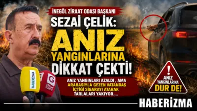 İnegöl’de buğday hasat döneminin başlamasıyla birlikte tarım arazilerinde yangın riskine