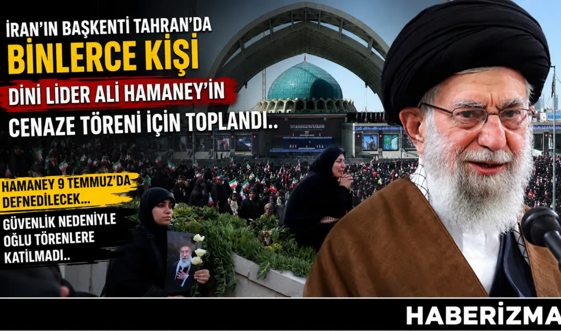 İran’ın başkenti Tahran’da binlerce kişi dini lider Ali Hamaney’in cenaze
